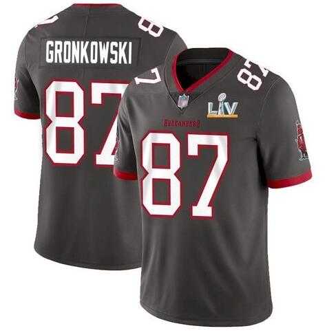 Nike Men & Women & Youth Buccaneers 87 Rob Gronkowski Gray 2021 Super Bowl LV Vapor Untouchable Limited Jersey,We sell and wholesale Nike Men & Women & Youth Buccaneers 87 Rob Gronkowski Gray 2021 Super Bowl LV Vapor Untouchable Limited Jersey on line form chian!